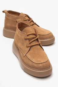 Lilya - Taupe Genuine Suede Leather Chukka Boot (Women)