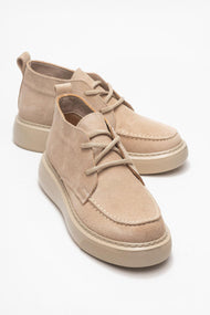 Lilya - Taupe Genuine Suede Leather Chukka Boot (Women)