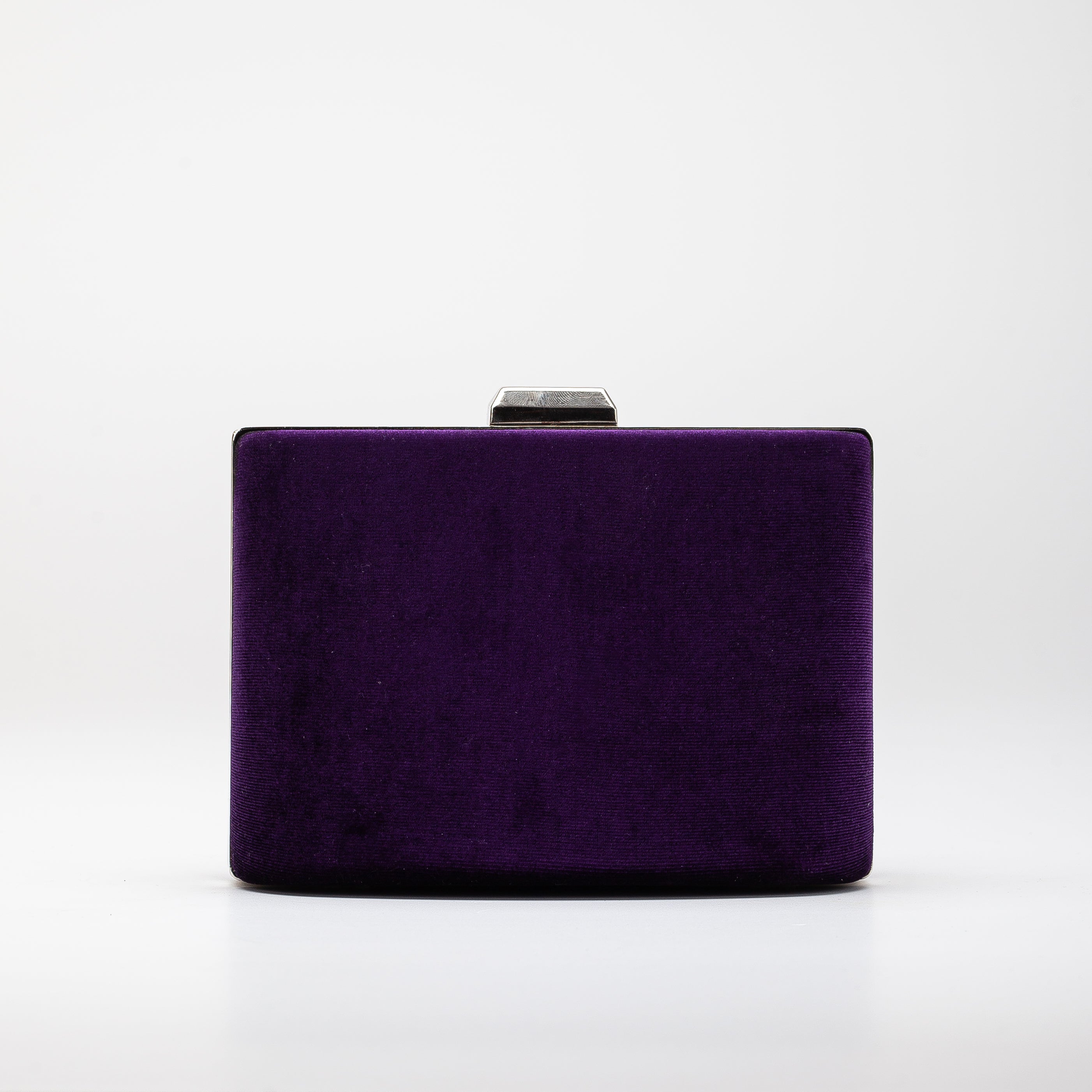Alba - Purple Velvet Clutch