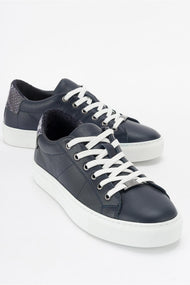 Ayverie - Navy Leather Sneaker (Women)