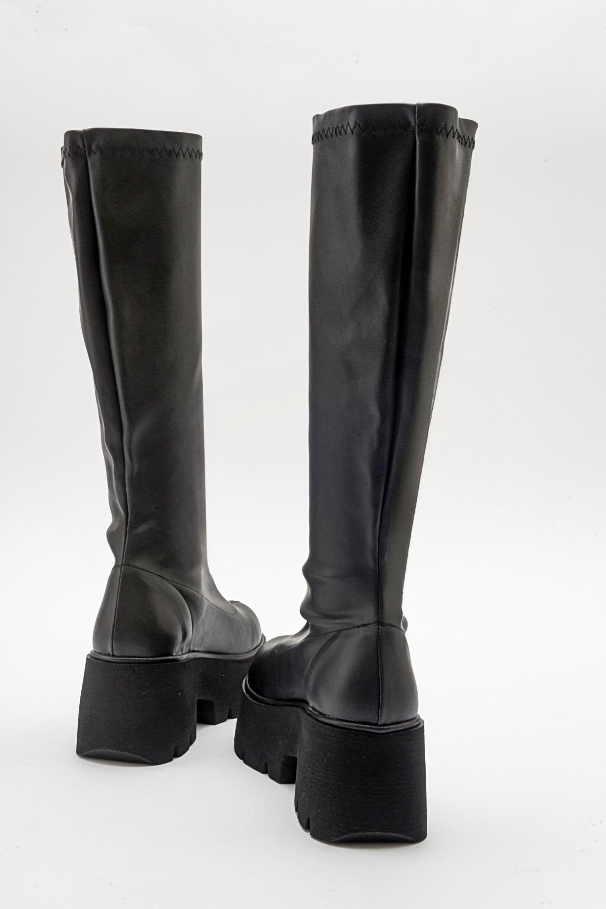 Amaronte - Black Stretch Thick Sole Boot (Women)