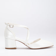 Dolly - Ivory Bridal Low Heels