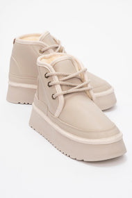 Ovela Beige Chunky Boot (Women)
