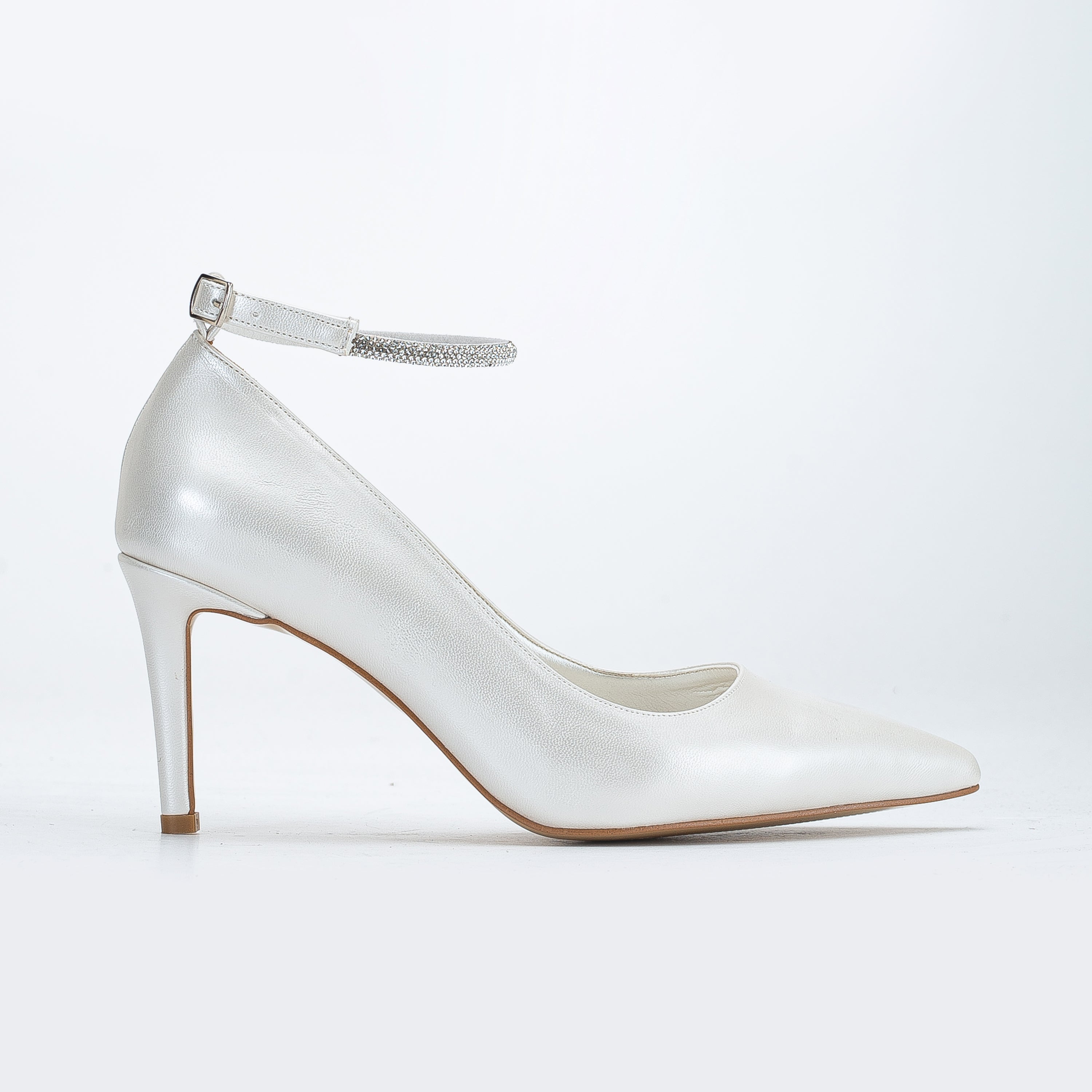 Penelope - Ivory Bridal Stiletto with Pearls