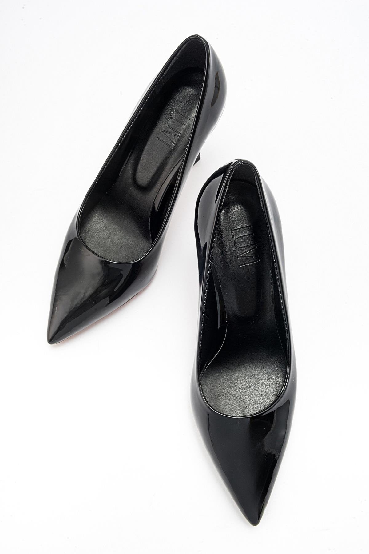 Forest Black Patent Pointed Toe Pump (Women)