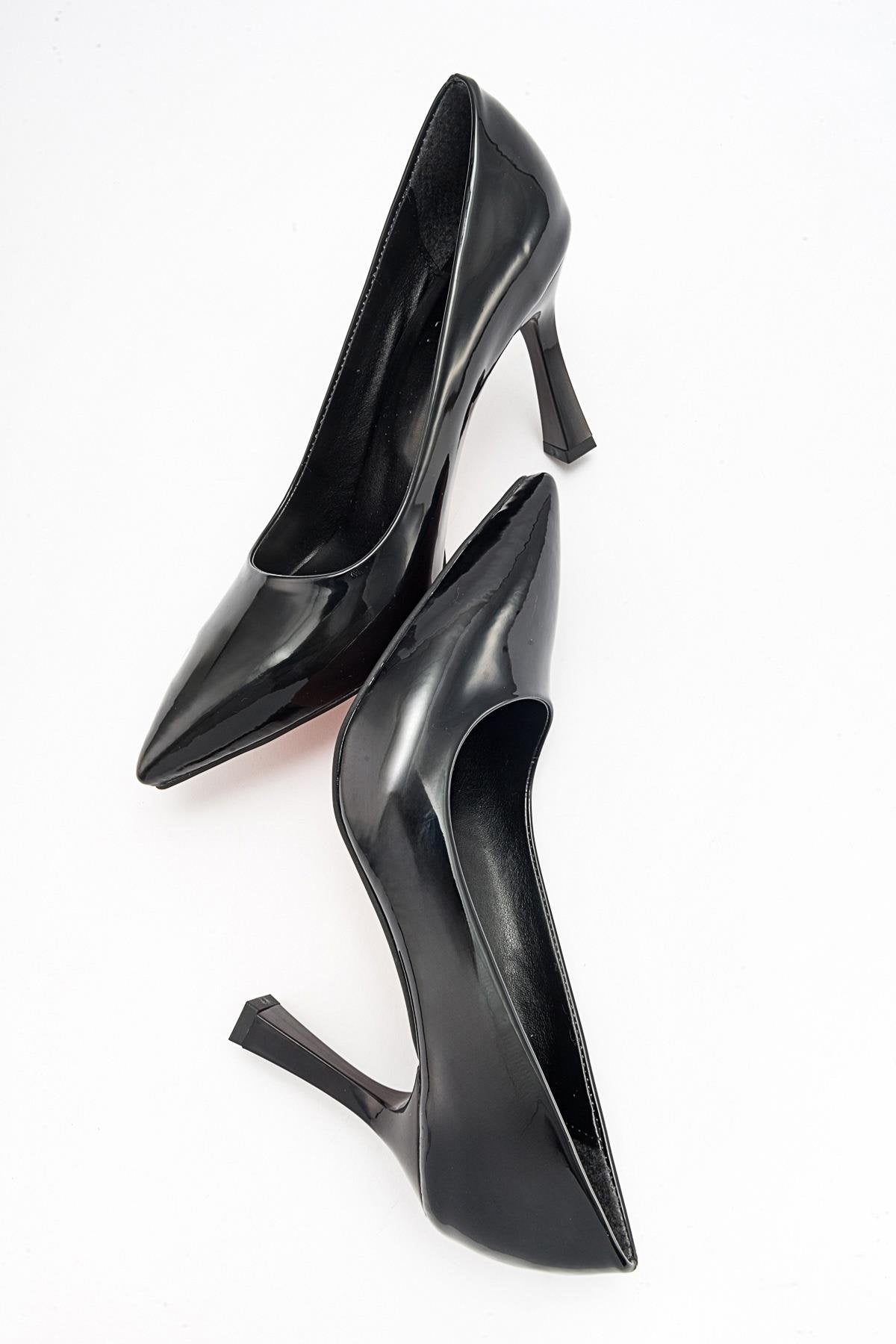 Forest Black Patent Pointed Toe Pump (Women)