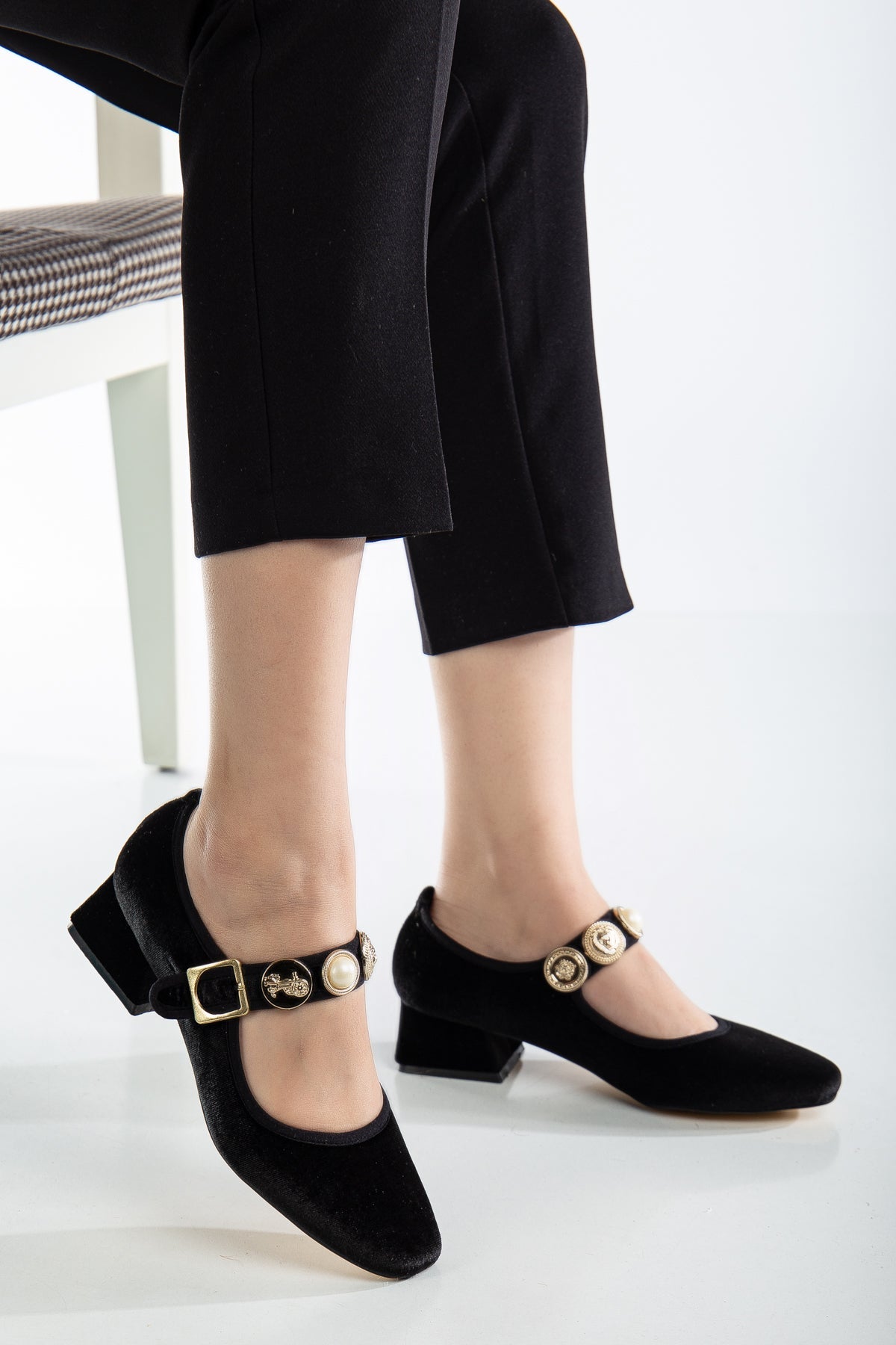 Macbeth - Black Velvet Mary Jane Shoes