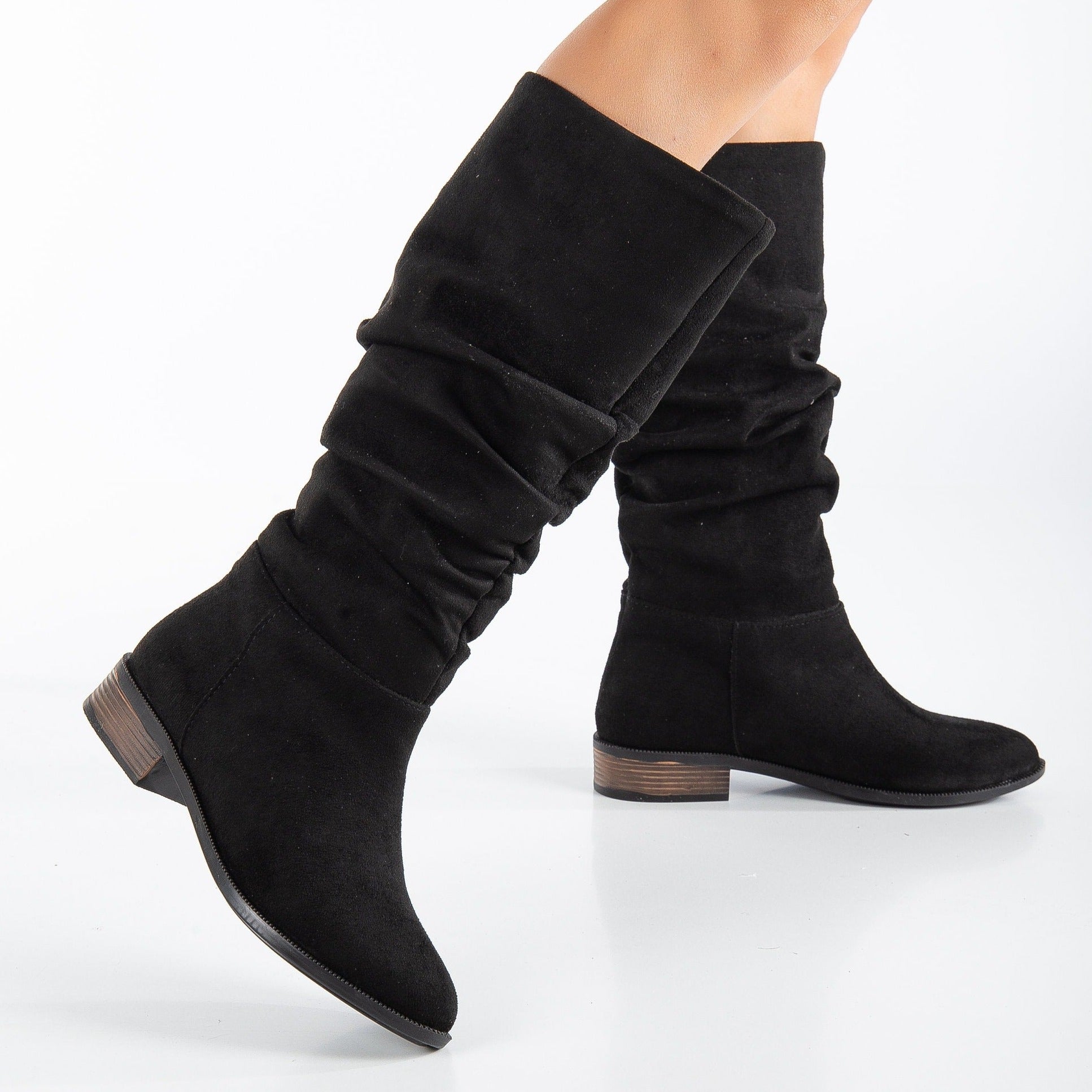 Maribel - Black Suede Boots