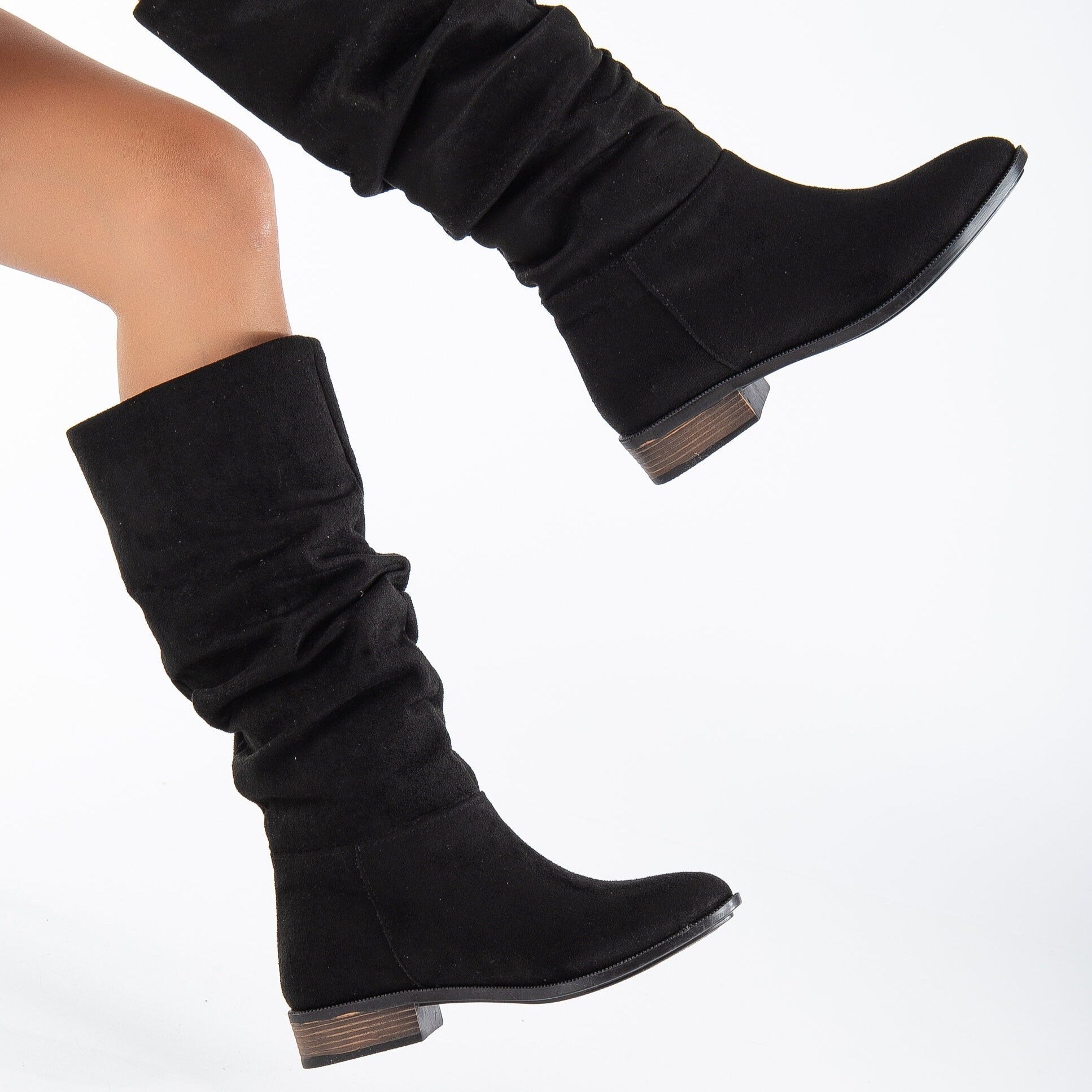 Maribel - Black Suede Boots