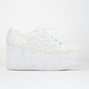 Florette - Ivory Lace Platform Bridal Sneakers