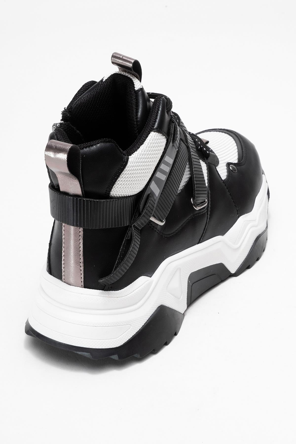 Seraphine - Black And White Zip And Lace-Up Sport Boot (Women)