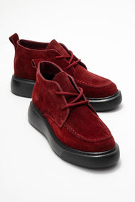 Lilya - Burgundy Genuine Leather Chukka Boot (Women)