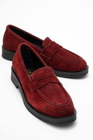 Bree - Burgundy Genuine Leather Loafer Shoe (Women)