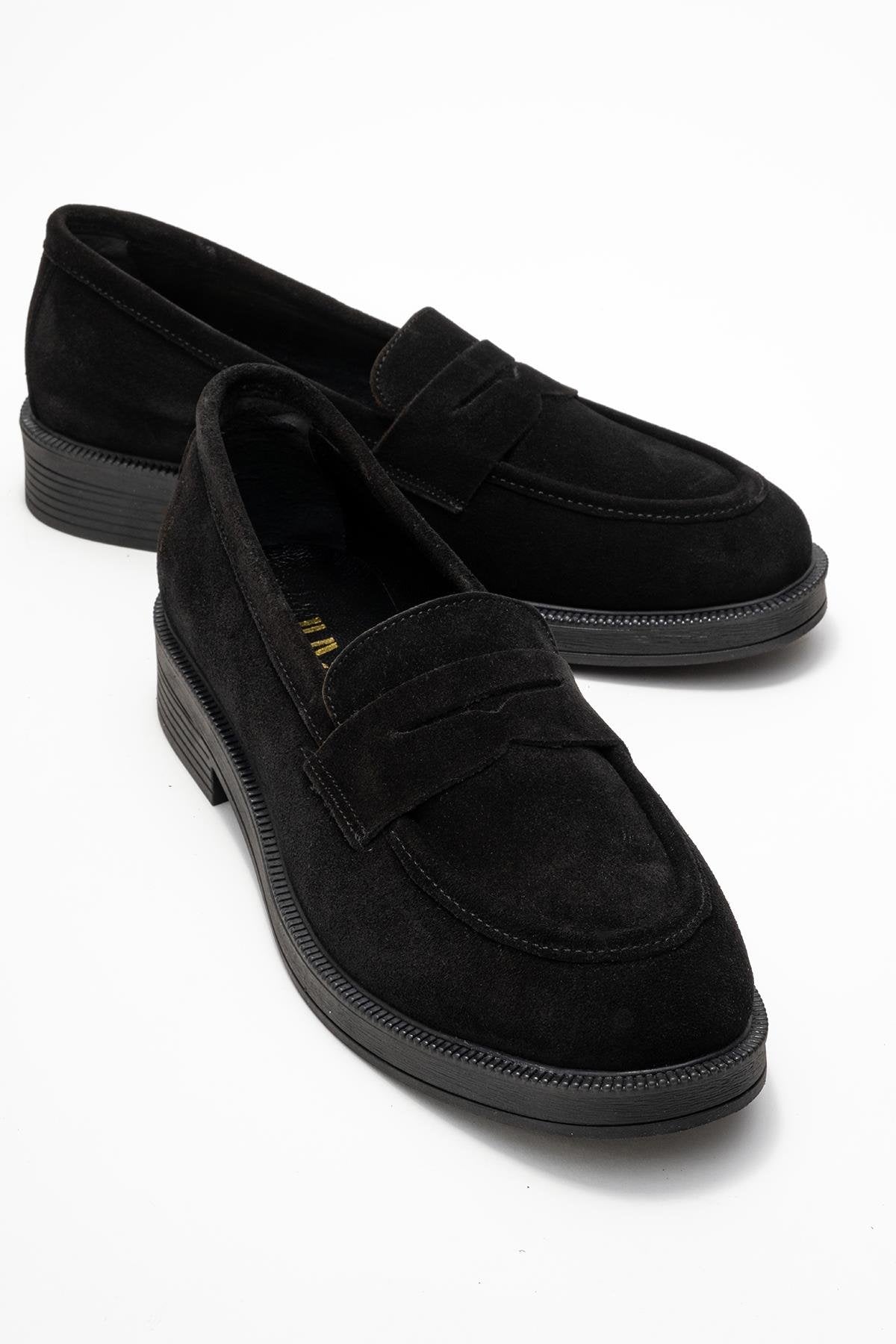 Bree - Black Genuine Leather Loafer Shoe (Women)