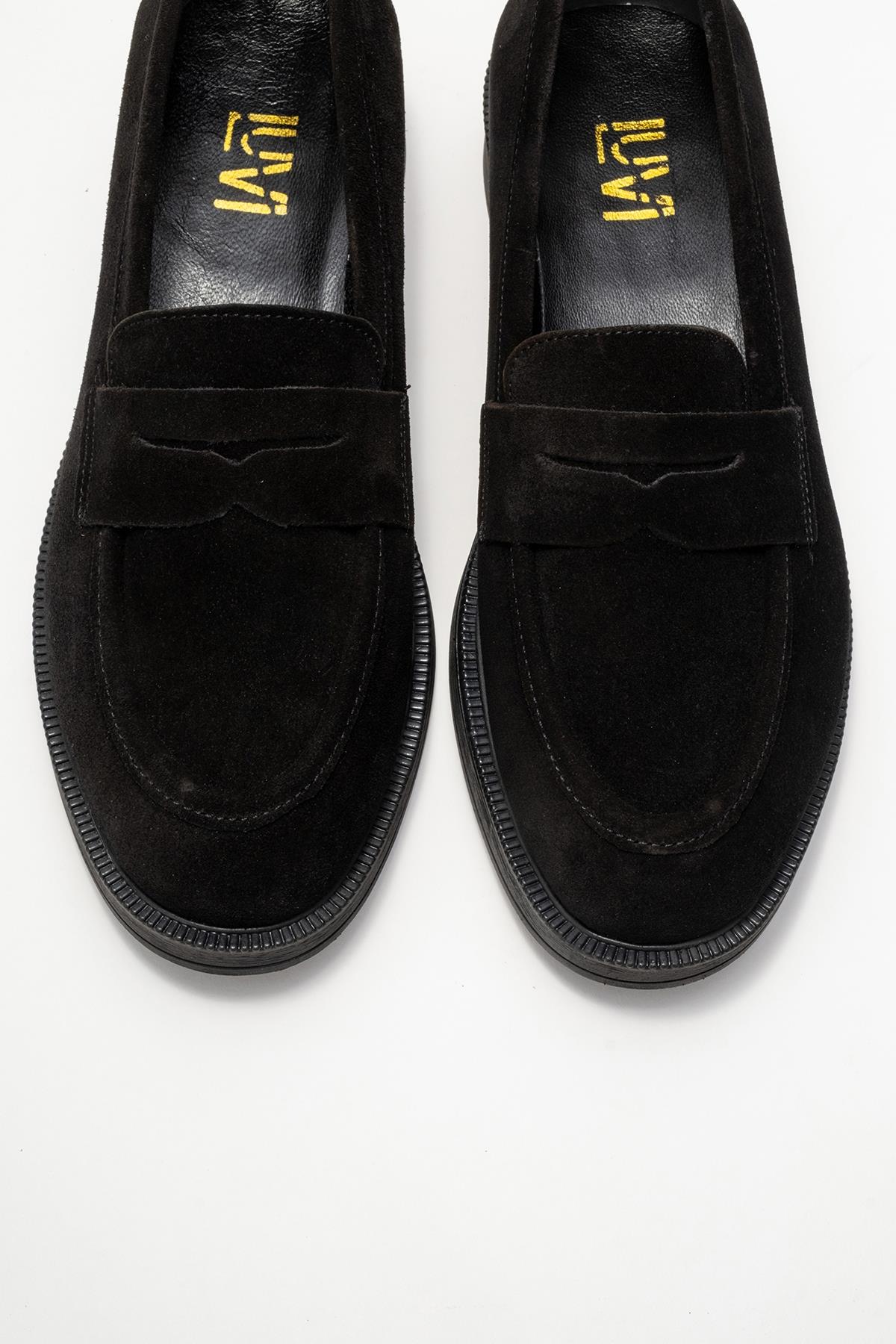 Bree - Black Genuine Leather Loafer Shoe (Women)