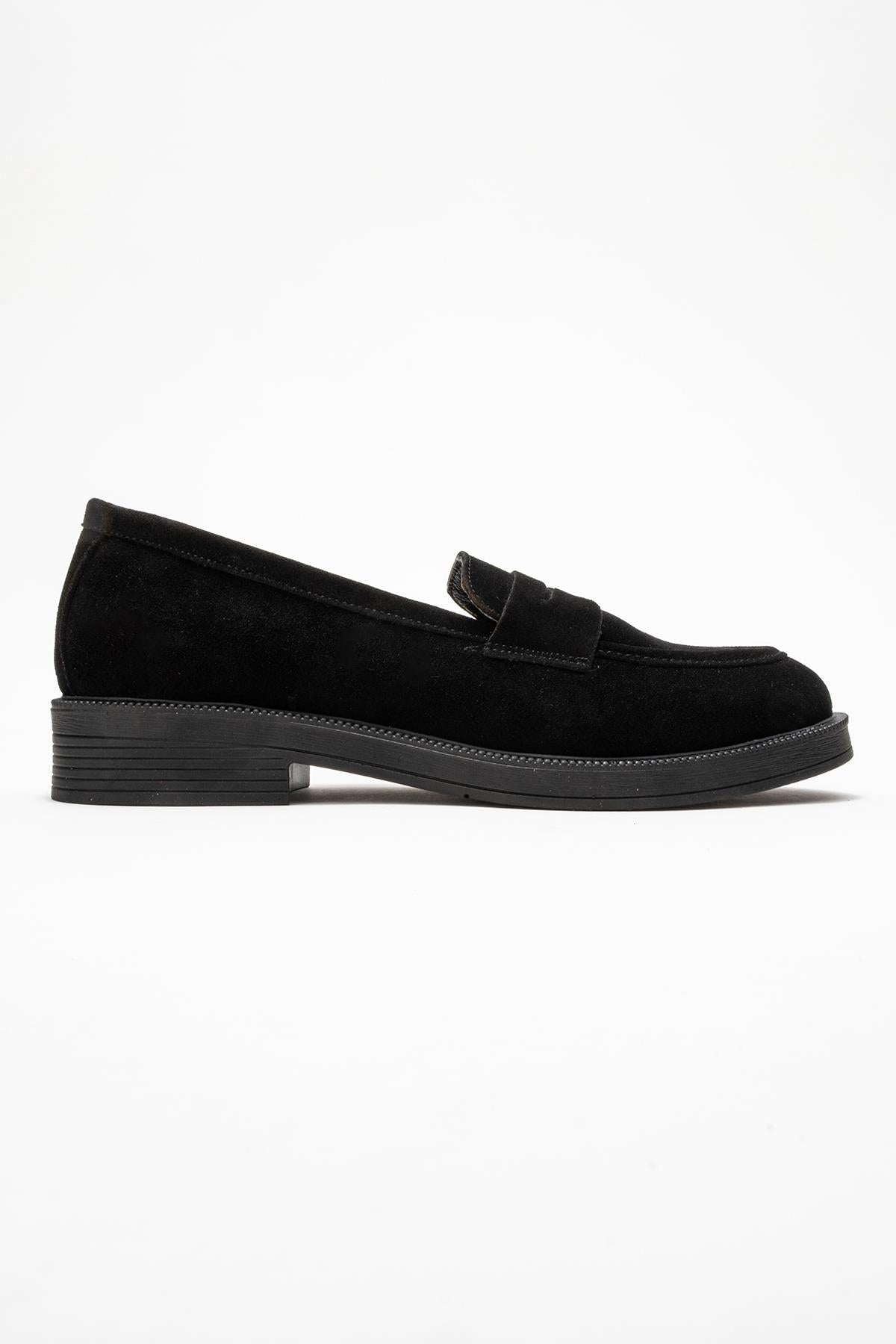 Bree - Black Genuine Leather Loafer Shoe (Women)