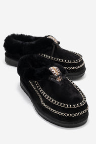 Noriel - Black Suede Genuine Leather Moccasin Slipper (Women)