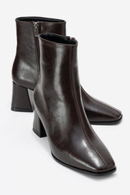 Arven - Brown Block Heel Boot (Women)