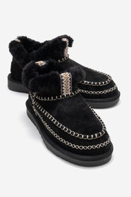 Darel - Black Suede Genuine Leather Ankle Boot (Women)