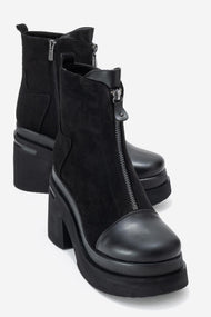 Ardenne - Black Platform Heel Boot (Women)