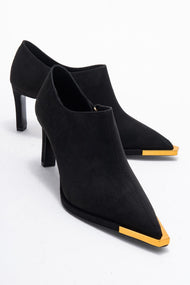 Sona - Black Ankle-Heel Shoe (Women)