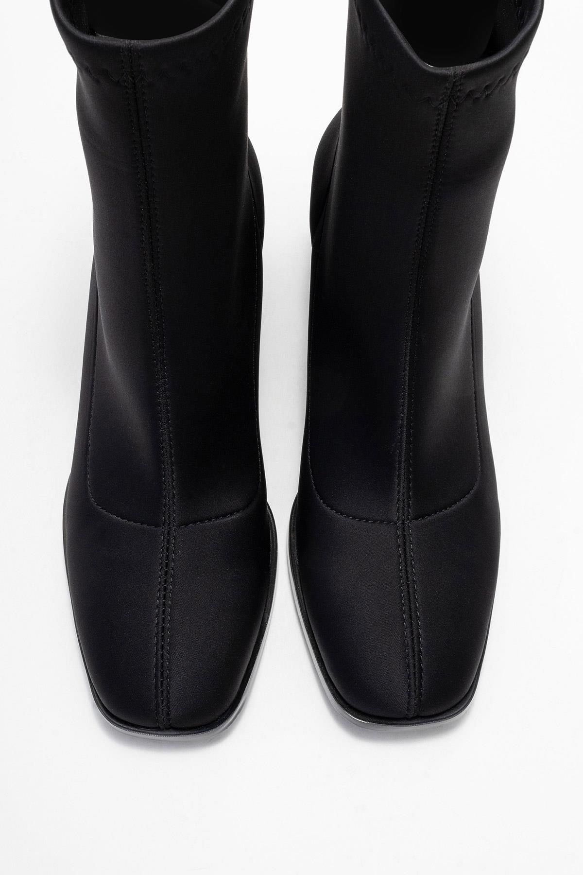 Plesa - Black Scuba Block Heel Boot (Women)