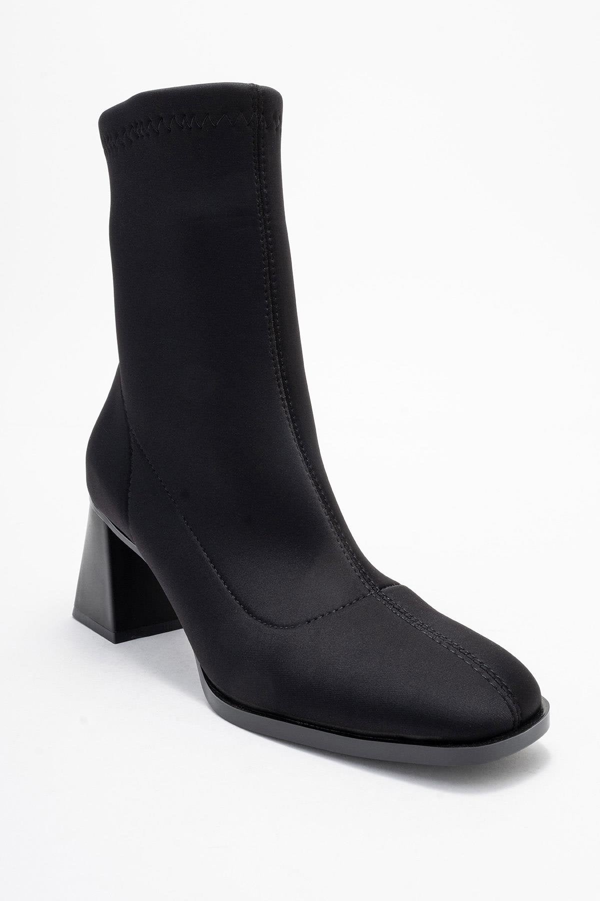 Plesa - Black Scuba Block Heel Boot (Women)
