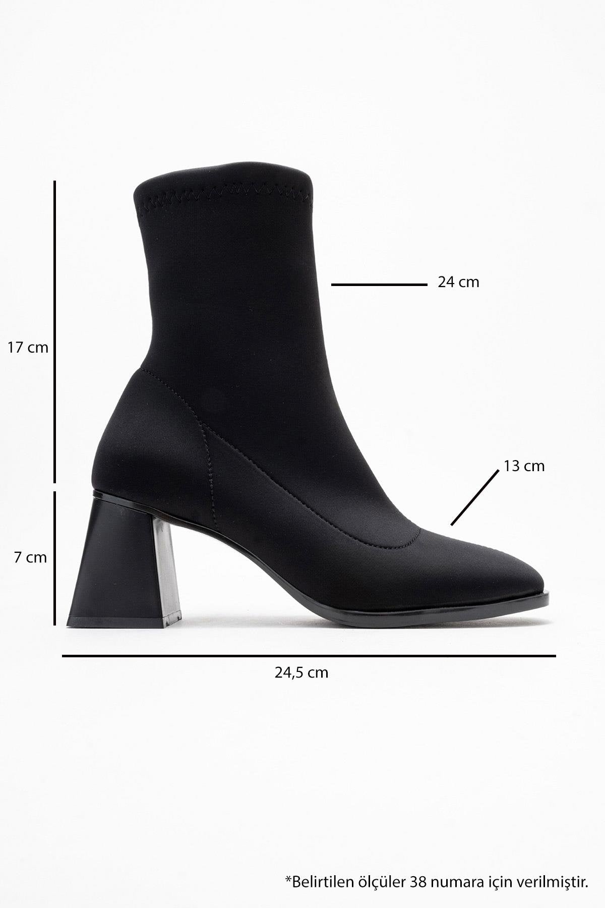 Plesa - Black Scuba Block Heel Boot (Women)