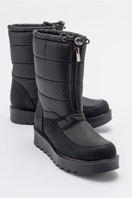 Vay - Black Zip-Up Snow Boot (Women)
