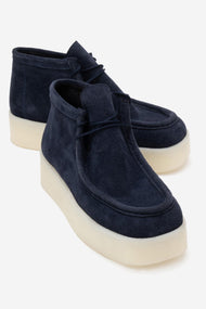 Melia - Navy Suede Genuine Leather Ankle Boot (Women)