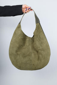 PUJA - Khaki Genuine Leather Shoulder Bag (Women)