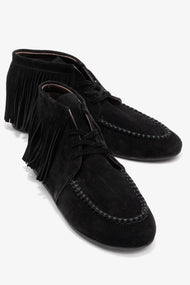 Raux - Black Suede Genuine Leather Ankle Boot (Women)