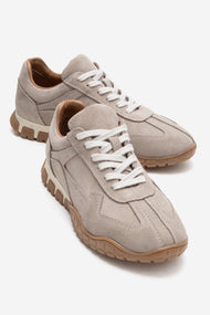 LARS - Beige Suede Genuine Leather Sneaker (Women)