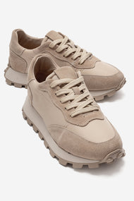 AMANDA - Beige Genuine Leather Sneaker (Women)