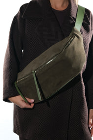 SOLA - Green Genuine Leather Body Bag (Women)