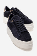 Nera - Navy Genuine Leather Casual Sneaker (Women)