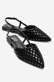 CHANDA - Black Pointed Toe Sandal (Women)