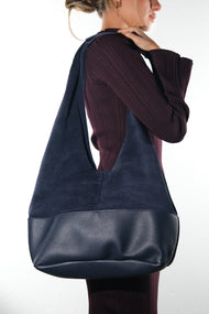 AVOS - Navy Genuine Leather Shoulder Bag (Women)