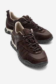 FIERA - Brown Genuine Leather Mesh Sneaker (Women)