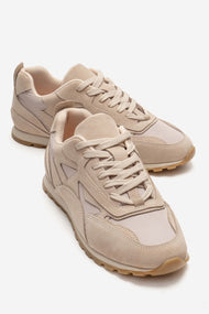 Sahra - Beige Genuine Leather Sneaker (Women)