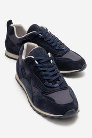 Sahra - Navy Genuine Leather Sneaker (Women)