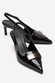 SOLLENNE - Black Stiletto Pump (Women)
