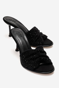 Karina - Black Stiletto Mule (Women)