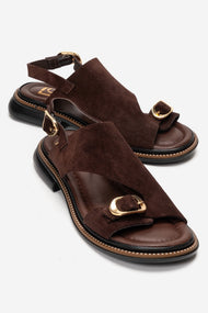 CRUEL - Cognac Genuine Leather Sandal (Women)