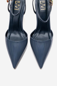 THALIA - Smoky Blue Patent Stiletto Pump (Women)