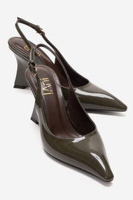 Felon - Khaki Wedge Heel Slingback Pump (Women)