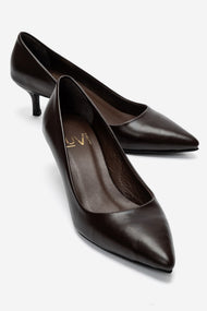 JALEN - Brown Genuine Leather Stiletto Pump (Women)