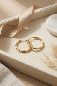 Audrey Classic 14k Gold Hoop Earrings