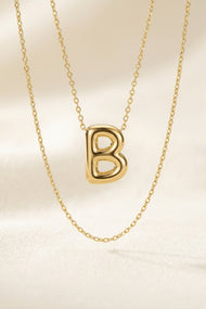 Signature 14k Gold Initial Necklace - B