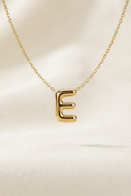 Signature 14k Gold Initial Necklace - E